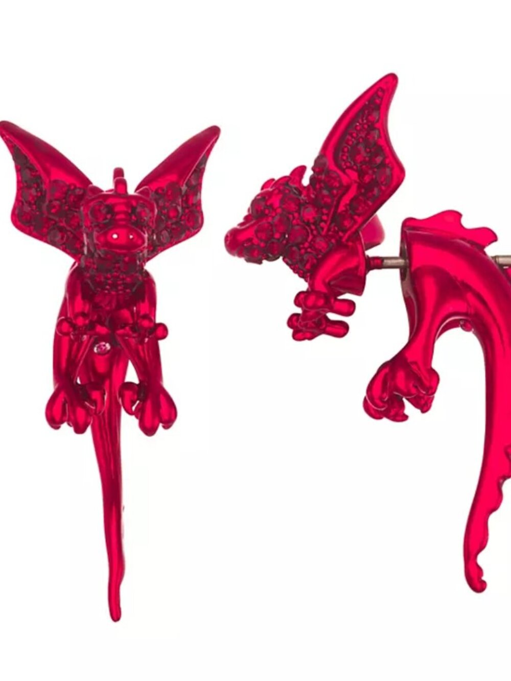 Simply Vera Vera Wang Red Tone Dragon Floater Earrings